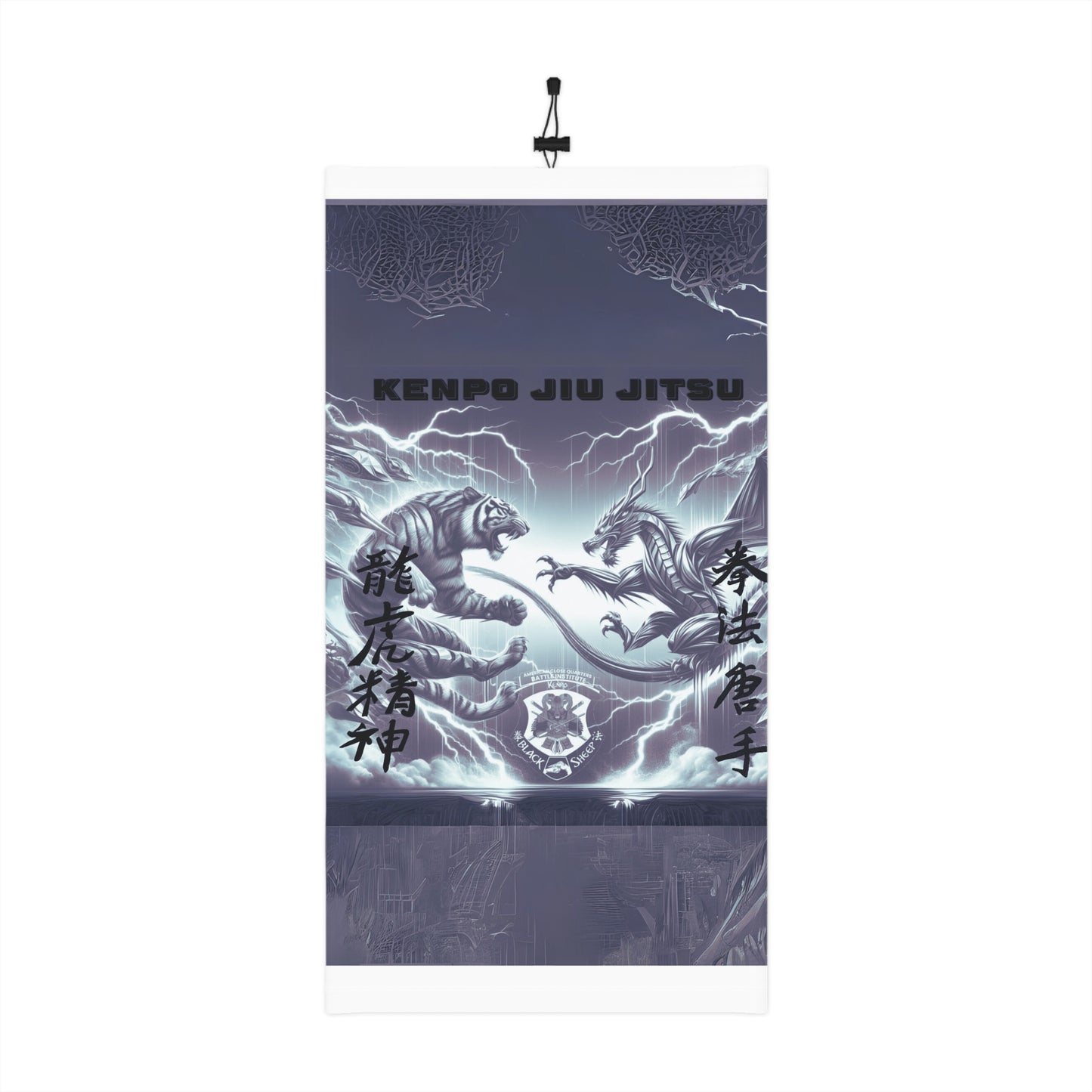 Tiger Fighting Dragon Winter Neck Gaiter With Drawstring