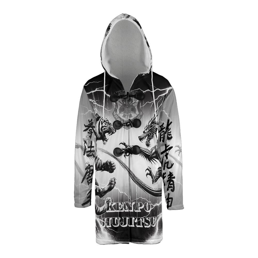 All-over Print Hooded Cloak Coat