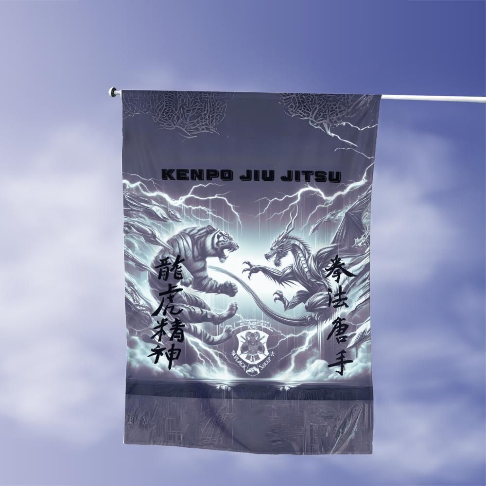 Dragon Tiger Vertical House Flag